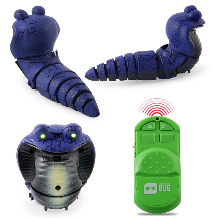 Grappig Infrarood Afstandsbediening Realistische Cobra Worm Animal Model Kids Toy Prank Prop Intelligentie Ontwikkelen Speelgoed Kinderen Grappen