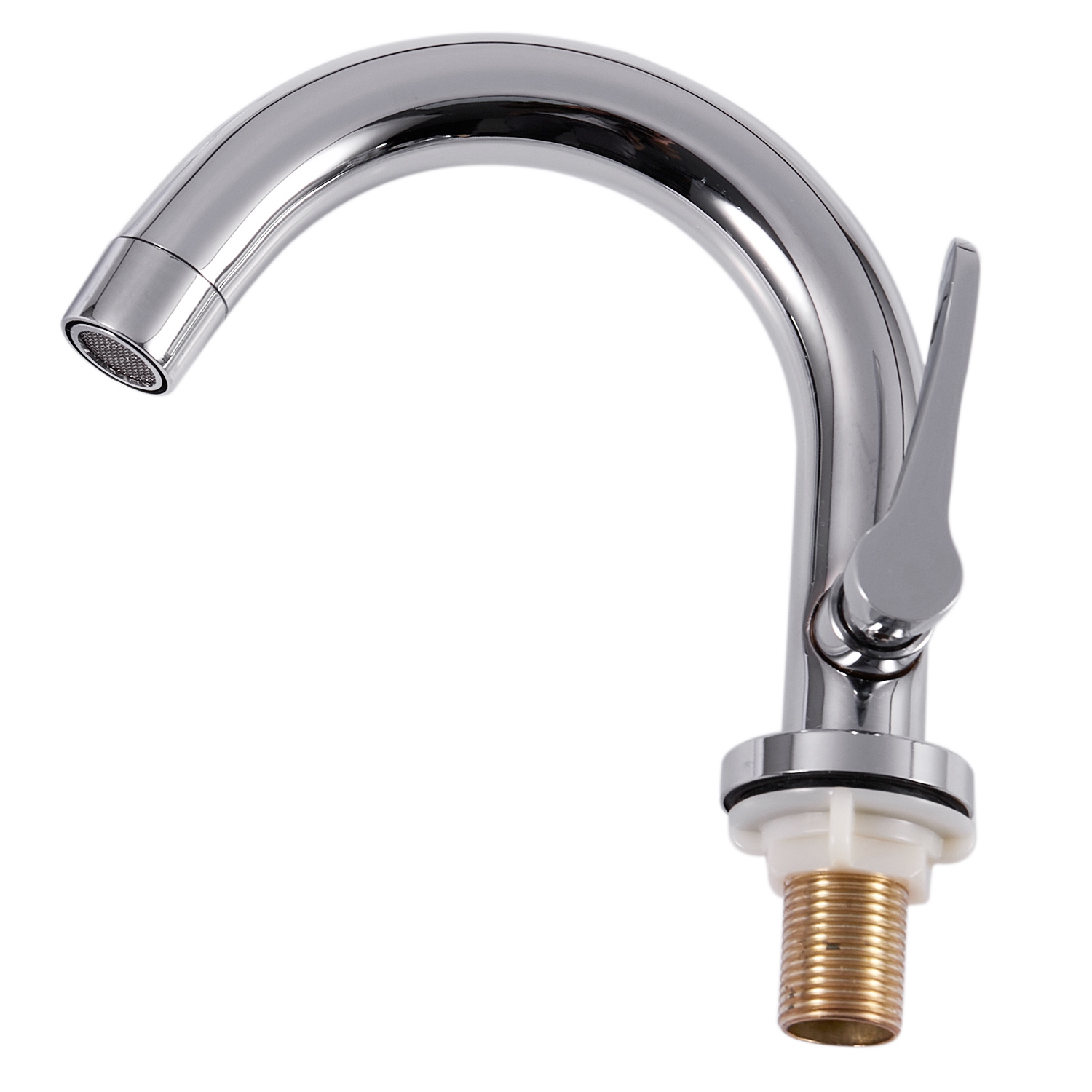 Kitchen Basin Faucet Single Cold Deck Mounted Stainless Steel Basin Sink Faucet Mixer Tap Single Handle Bathroom Accessories