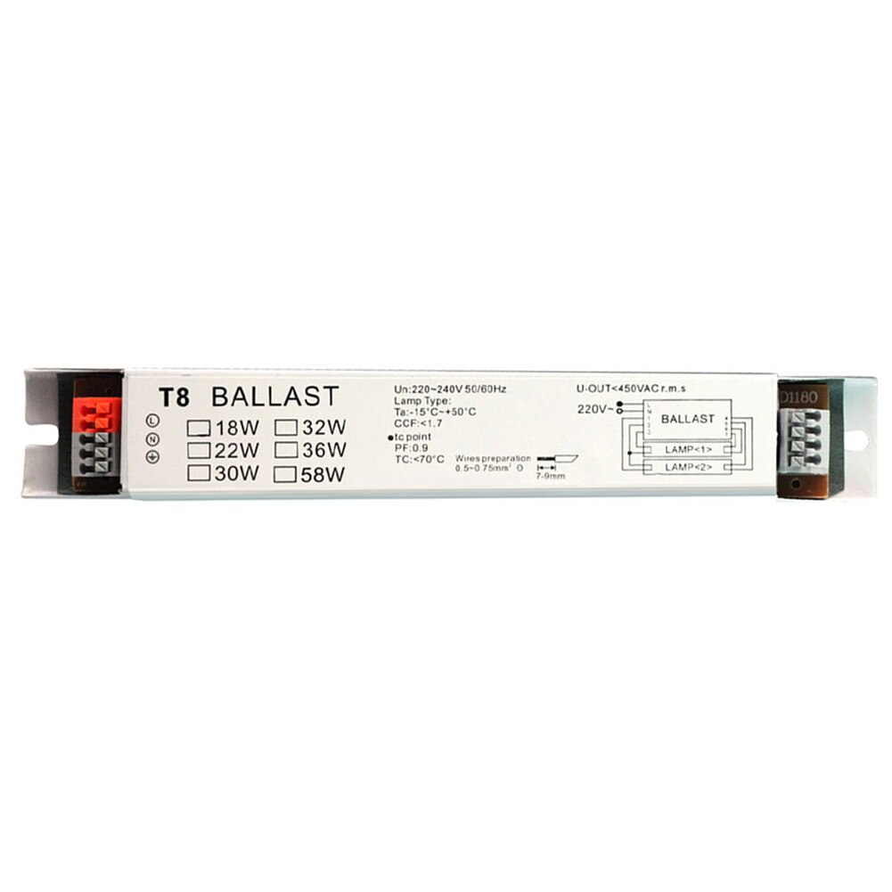 Bombilla para lámpara fluorescente instantánea con balasto universal de arranque electrónico  t8 220-240v voltajes amplios.