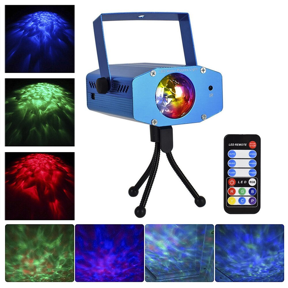 1 st rgb led vatten rippel projektor scenbelysning för party club dj disco ljus scen effekt lampa kommersiellt ljus