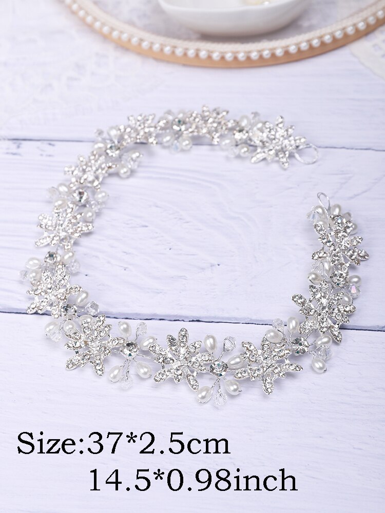 Tiare en argent coiffure de mariage brillant strass perle luxe bandeau femmes cheveux ensemble de bijoux accessoires de cheveux de mariée