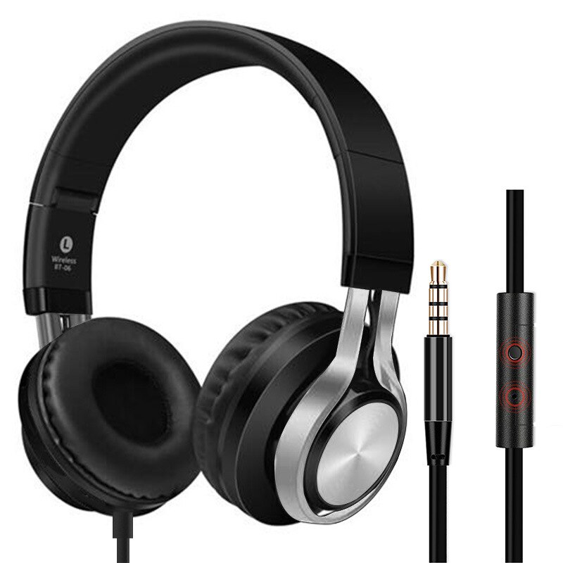 Unitop gaming headset estéreo com fio fones de ouvido graves 3.5mm com microfone para o telefone móvel computador portátil alta fidelidade: Black(Grey)