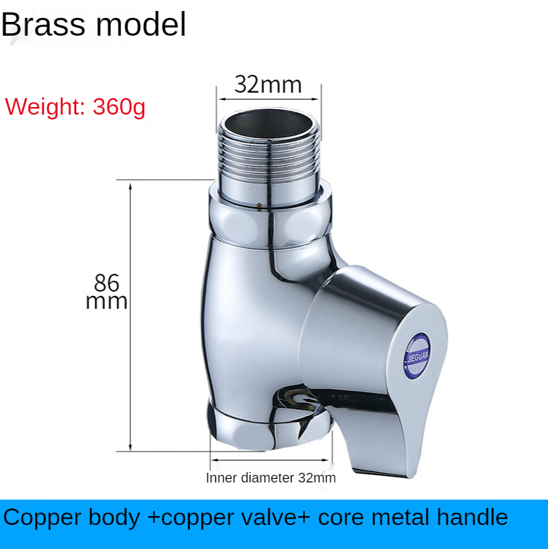 Toilet Flushing Valve Hand-held Toilet Switch Valve Toilet Valve Toilet Time Delay Valve Squatting Pan Quick Open Flushing Valve: 360g DN25