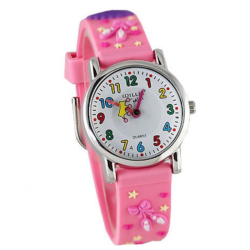 Kids Horloges Kinderen Siliconen Boog Quartz Horloge Casual Dames Horloge Relogio