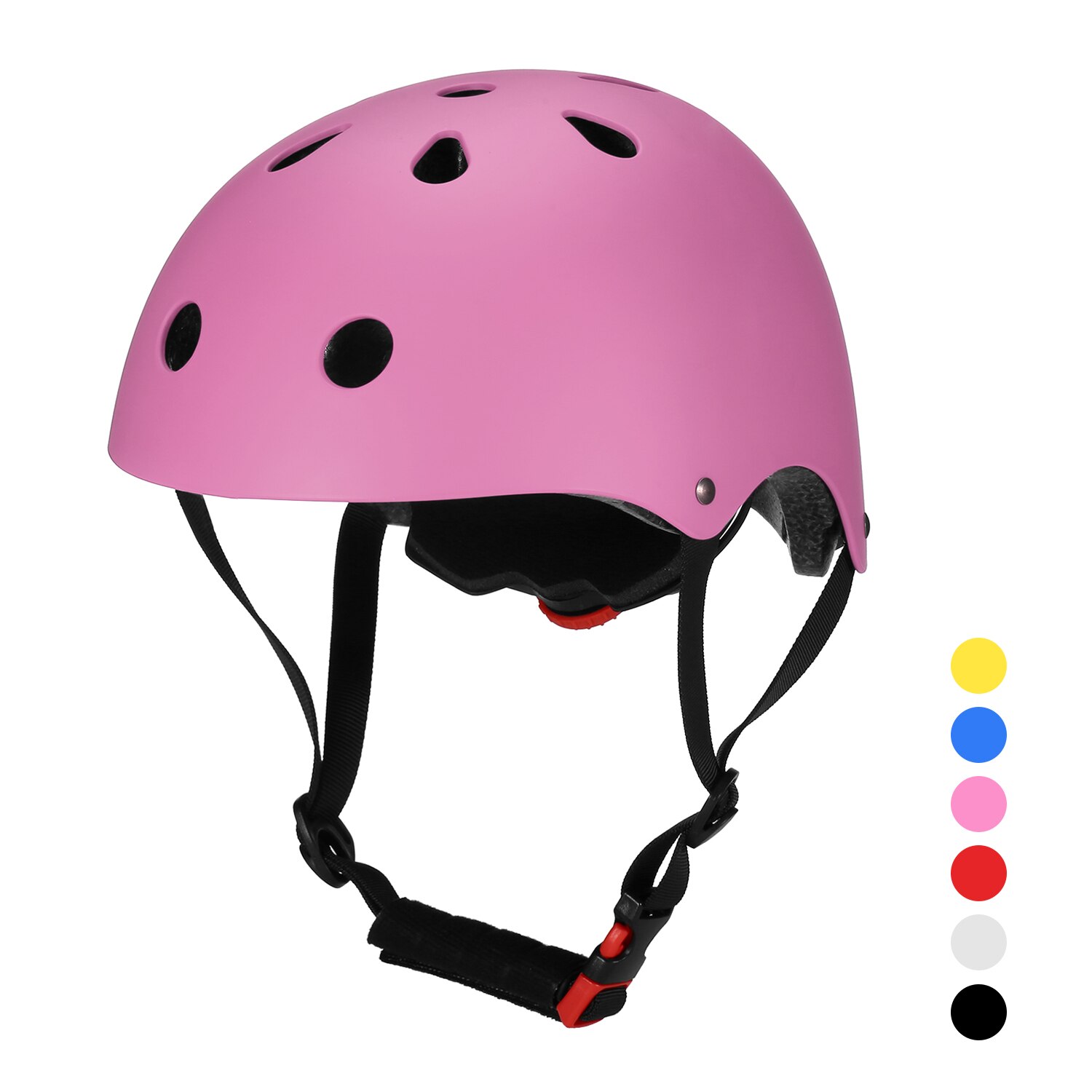 Mtb landevejscykel cykelhjelm multisport sikkerhedshjelm til børn/teenagere/voksne cykling skating skateboarding scooter hjelm: Lyserød / S