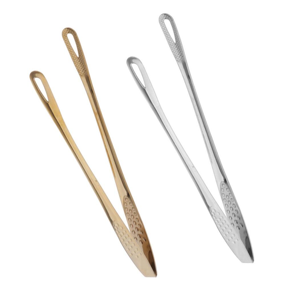 Pinzas de cocina de acero inoxidable para cocinar y asar