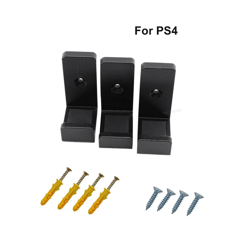 Soporte de pared para consola PS4, Base de almacenamiento para PlayStation 4, accesorios para PS4 Pro/Slim: P4-Black