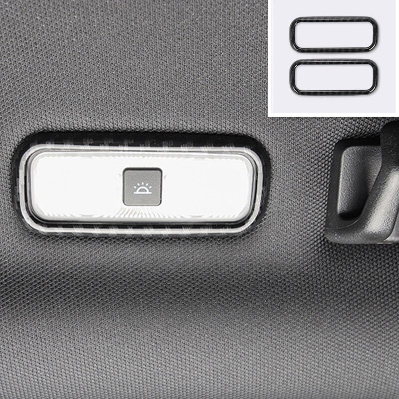 Carbon Fiber Rear Roof Reading Light Frame Cover Trim for Ford F150 Raptor -19