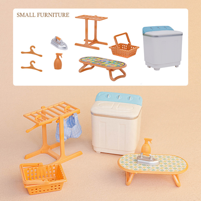 Miniatur-Puppenhaus-Möbelset, Miniatur-Küchenutensilien, Sofa-einstellen für das Wohnzimmer, Zubehör für BJD-Puppen: verrotten