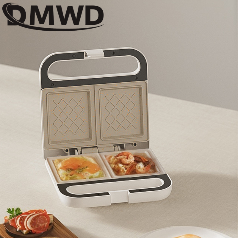 Máquina eléctrica para sándwiches Panini, sartén multifunción para hornear, máquina ligera para desayuno, gofres, pan, tostador, tortilla, carne, parrilla