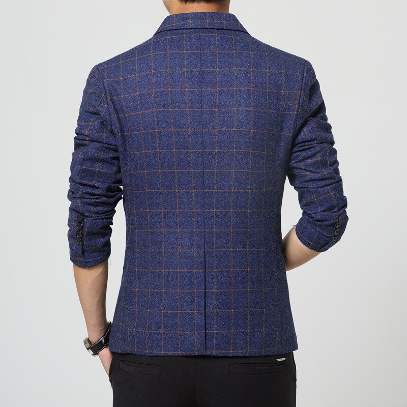 Heren zangers geruite jurk pak jas merk kleding heren casual pakken koreaanse slanke kleine westerse zangers jurk