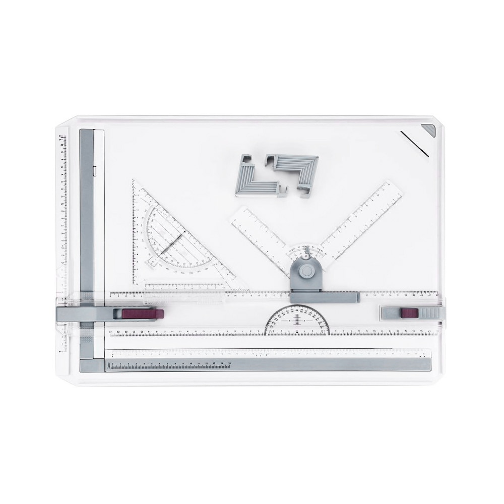A3 Drafting Table Drawing Board, Drawing Tool Set Graphic Architectural Sketch Board with Parallel Motion