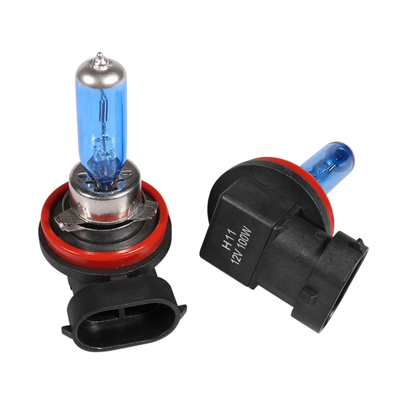 YCCPAUTO 2Pcs H11 100W Car Halogen Headlight 12V White Quartz Glass Fog Lamp Bulb Auto Headlamp 5500K