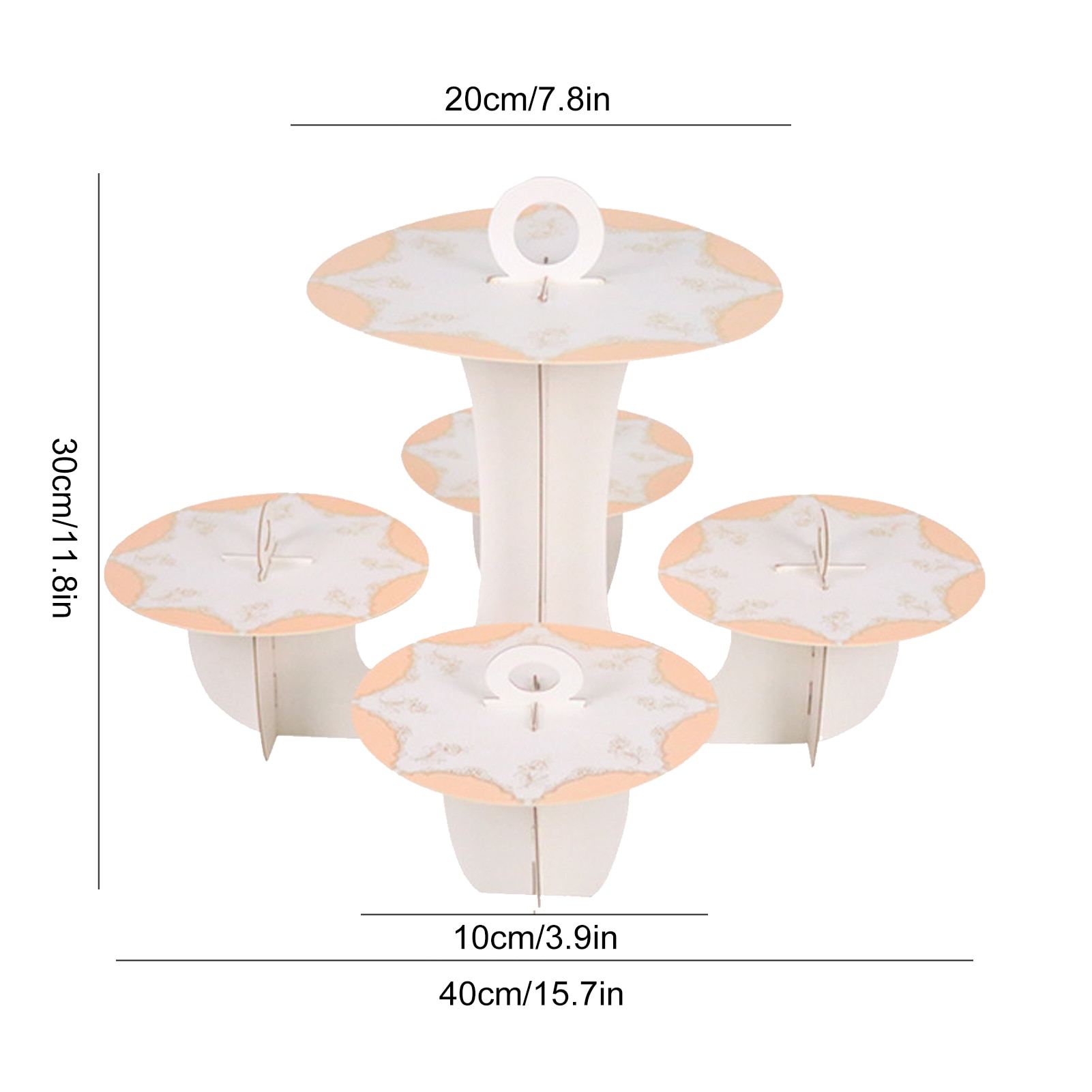 Disposable paper 5-layer cake stand, birthday party supplies, multi-layer dessert tray