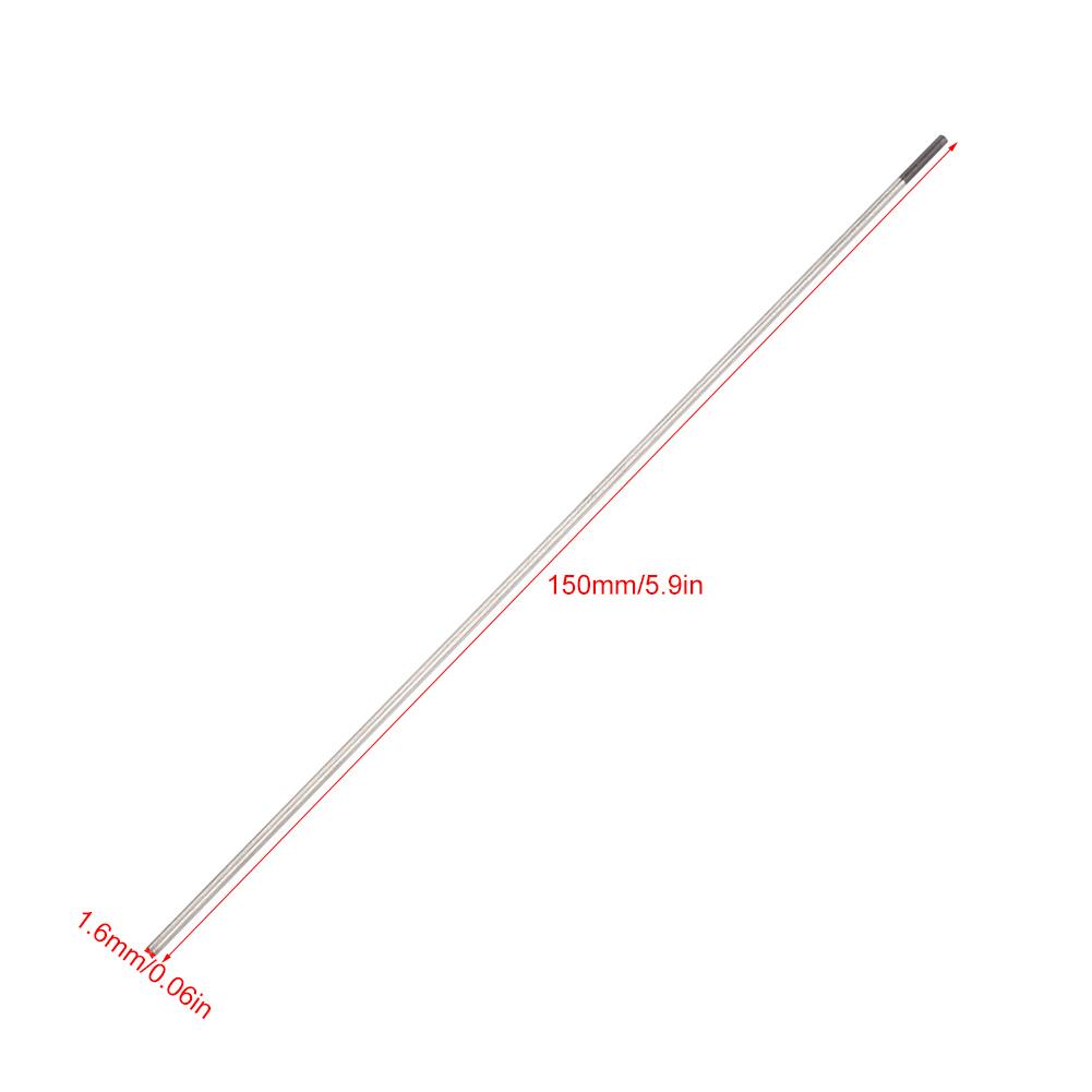 Cabezal de electrodo de tungsteno compuesto púrpura, varilla de tungsteno TIG de 1,6x150mm, 10 piezas