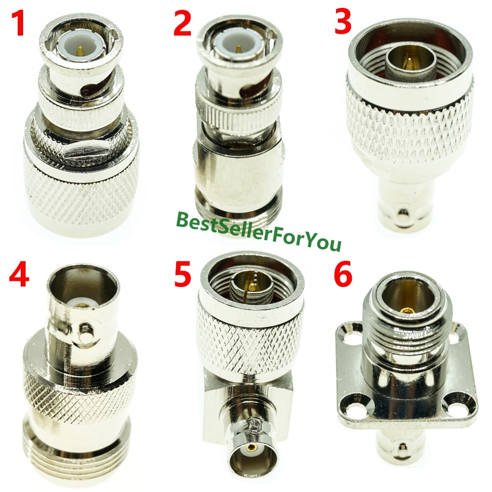 N Type Male Female To Connector BNC MALE Female Plug RF Coaxial Adapter Connector Adapter Kit
