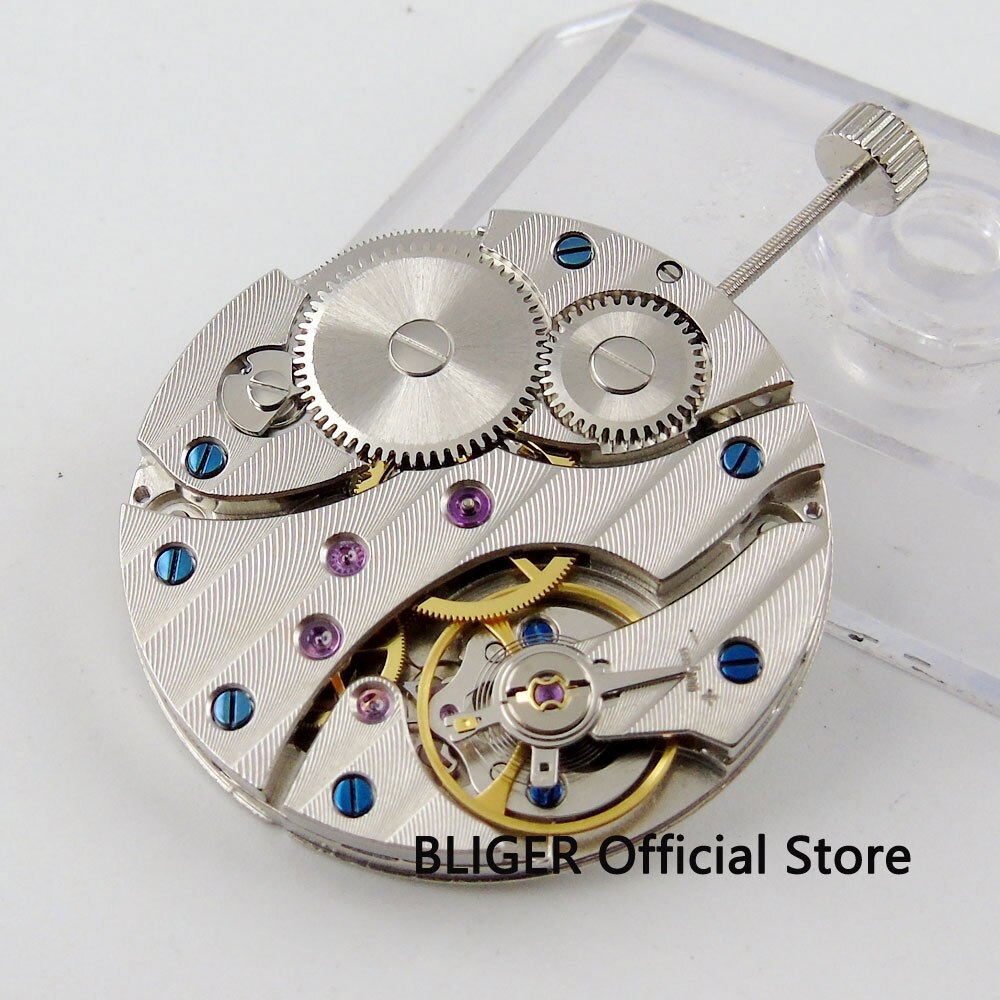 Vintage 17 Jewels Steel Manual Men Watch Movement Fit 6497 ST3600 Hand-Winding