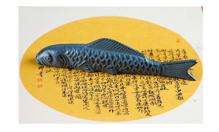 Mooie Paperweights Gietijzeren Brush Pen Rest Kleurrijke Metalen Papier Gewicht Chinese Kalligrafie Leuke Karper Paperweights: B