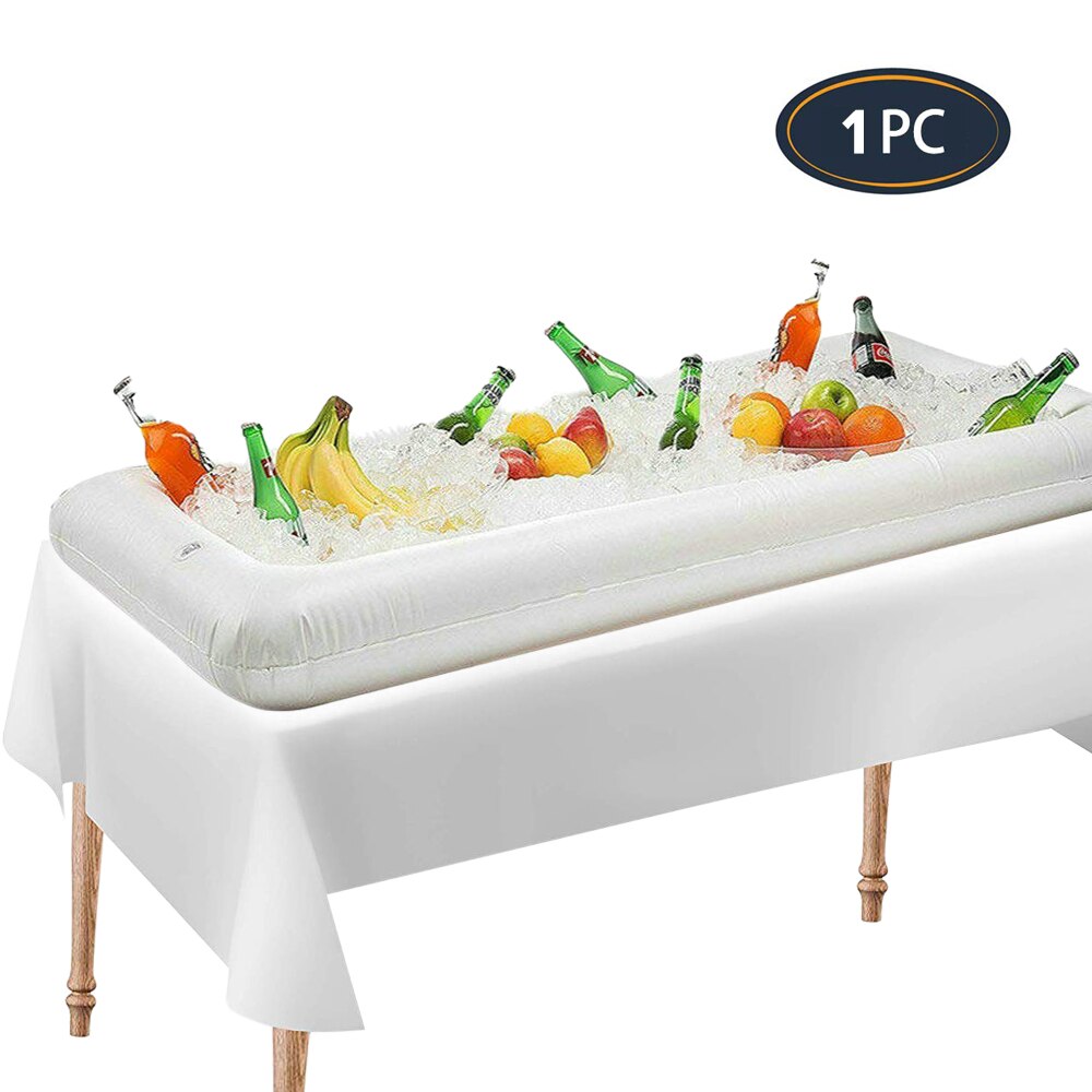 IHOME Inflatable Air Ice Bar Inflatable Rectangle Drinks Holder Water Mattress for Cups Pool Float Swim: 1pcs