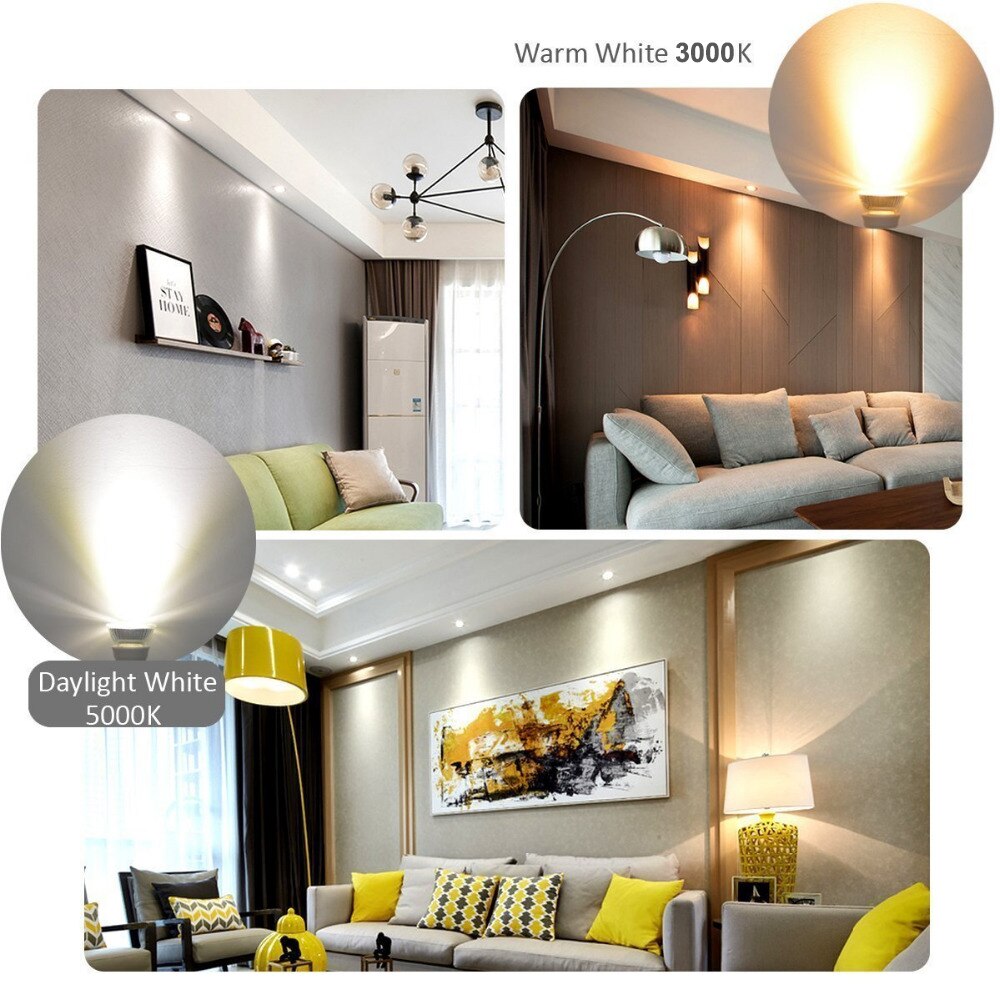 Ampoule LED COB pour projecteur, haute CRI 95 + E27, 7W, blanc lumière du jour AC85V-265V, 5000K, pour chambre, cuisine, Studio