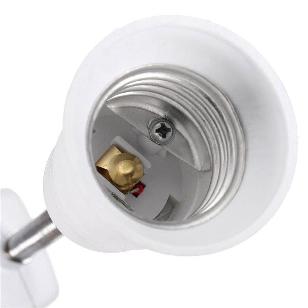 E27 lyspære fatning adapter fleksibel forlænger led lampe base kontakt holder dk/us/eu stik