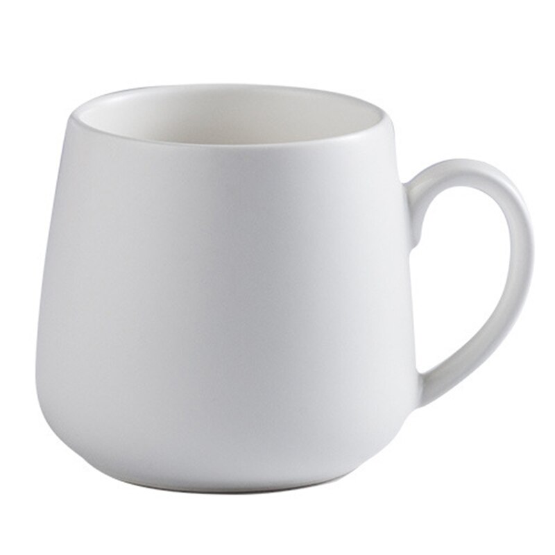 Keramisk kaffemugg matt ren färg kaffemuggar tumbler kopp te mjölk latte porslin nyhet tumblers söta koppar: Vit