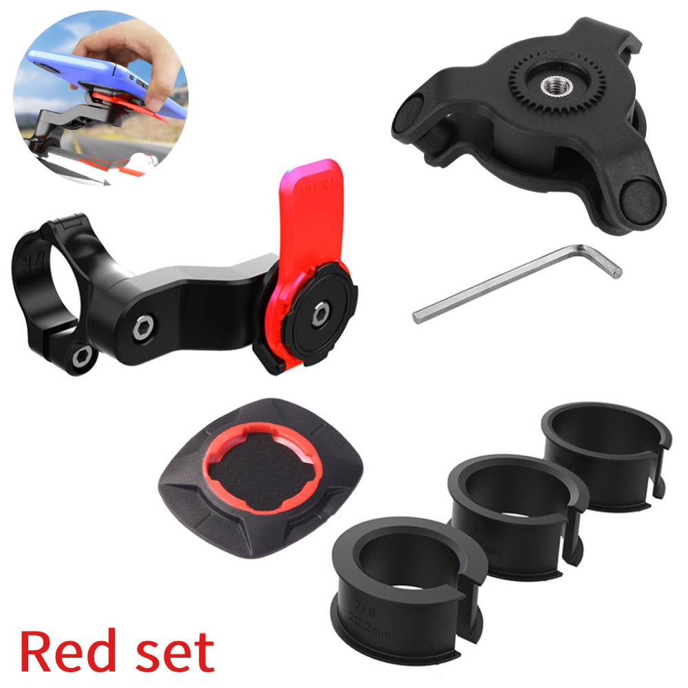 Quad Lock Motorcycle Bicycle Handlebar Navigation Support Shockproof Phone Bracket Vibration Damper Motorcycle Bike Phone Holder: Sapphire