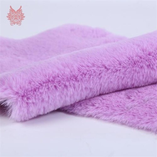 13 Kleuren Solid 2 Cm Faux Fur Stof Konijn Haar Pluche Imitatie Bont Stof Tissue Telas Tecidos Stoffen 160*50 Cm 1 Stuk SP4372: Purple per pic