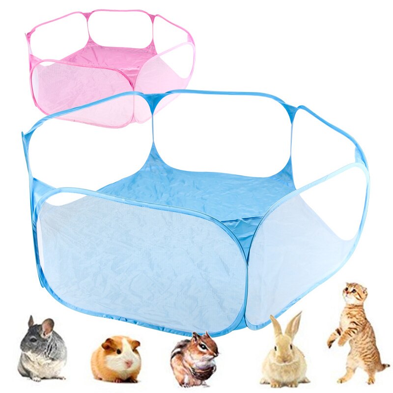 Pet Playpen Portable Open Indoor / Outdoor Small Animal Cage Game Playground Fence for Hamster Guinea- Pigs