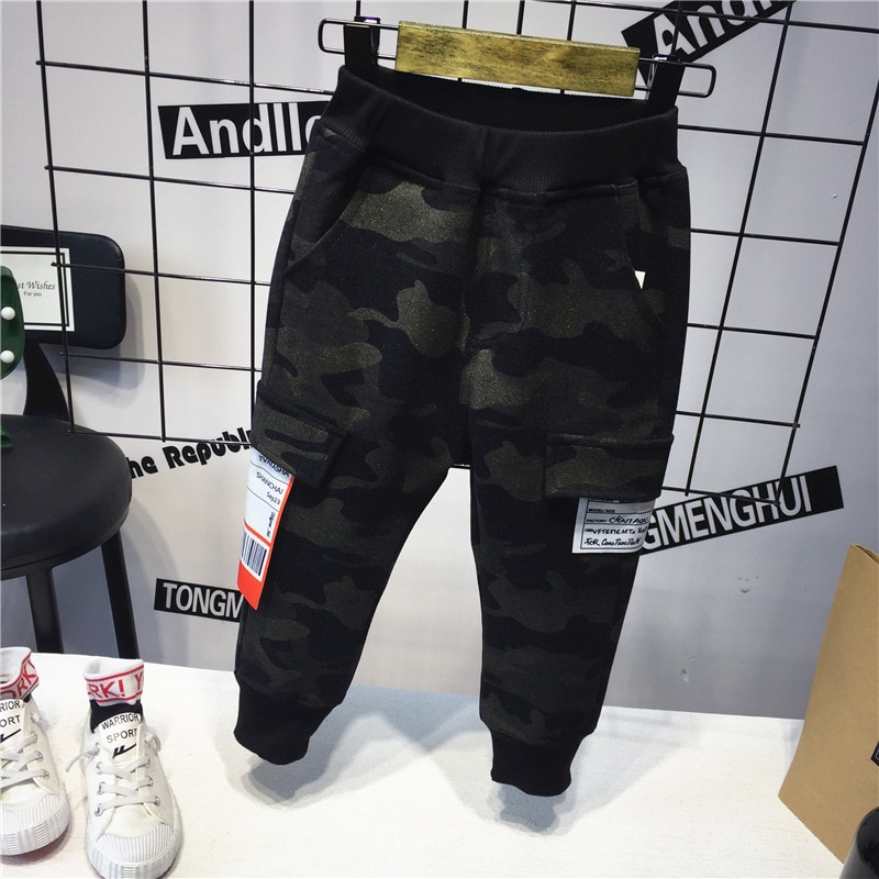 2 uds. WLG ropa para niños, camisa negra de para niños y ropa de mezclilla de camuflaje, conjunto de ropa de bebé de primavera otoño
