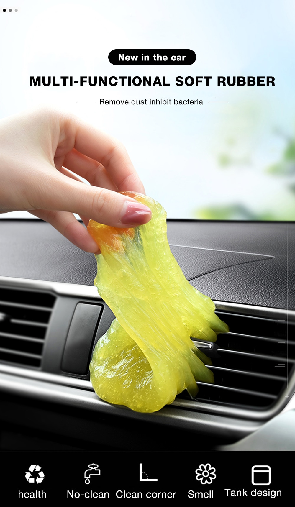 Universal Car Cleaning Glue Cleaner Magic Dust Gel... – Grandado