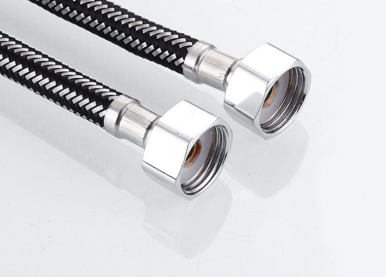 G1/2 g3/8 g9/16 38cm/58cm, 1 par de tubos de aço inoxidável flexível, para encanamento, torneira quente/fria, mangueiras de fornecimento de água, banheiro