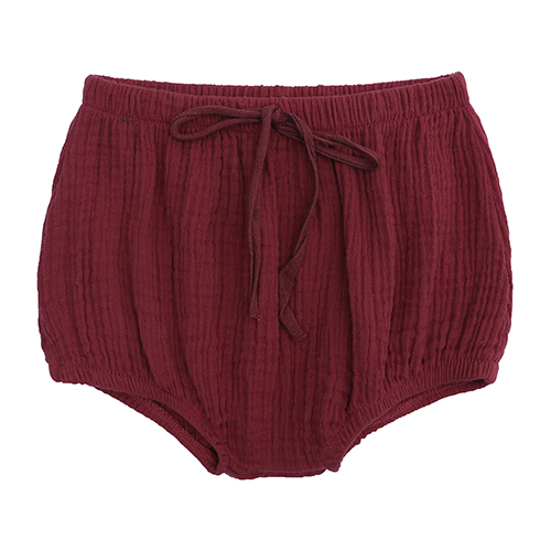 Pantalones cortos informales de verano para niñas, bombachos de algodón y lino de color puro, para la playa, 9M-4T, SJR-249: 03 / 12 meses