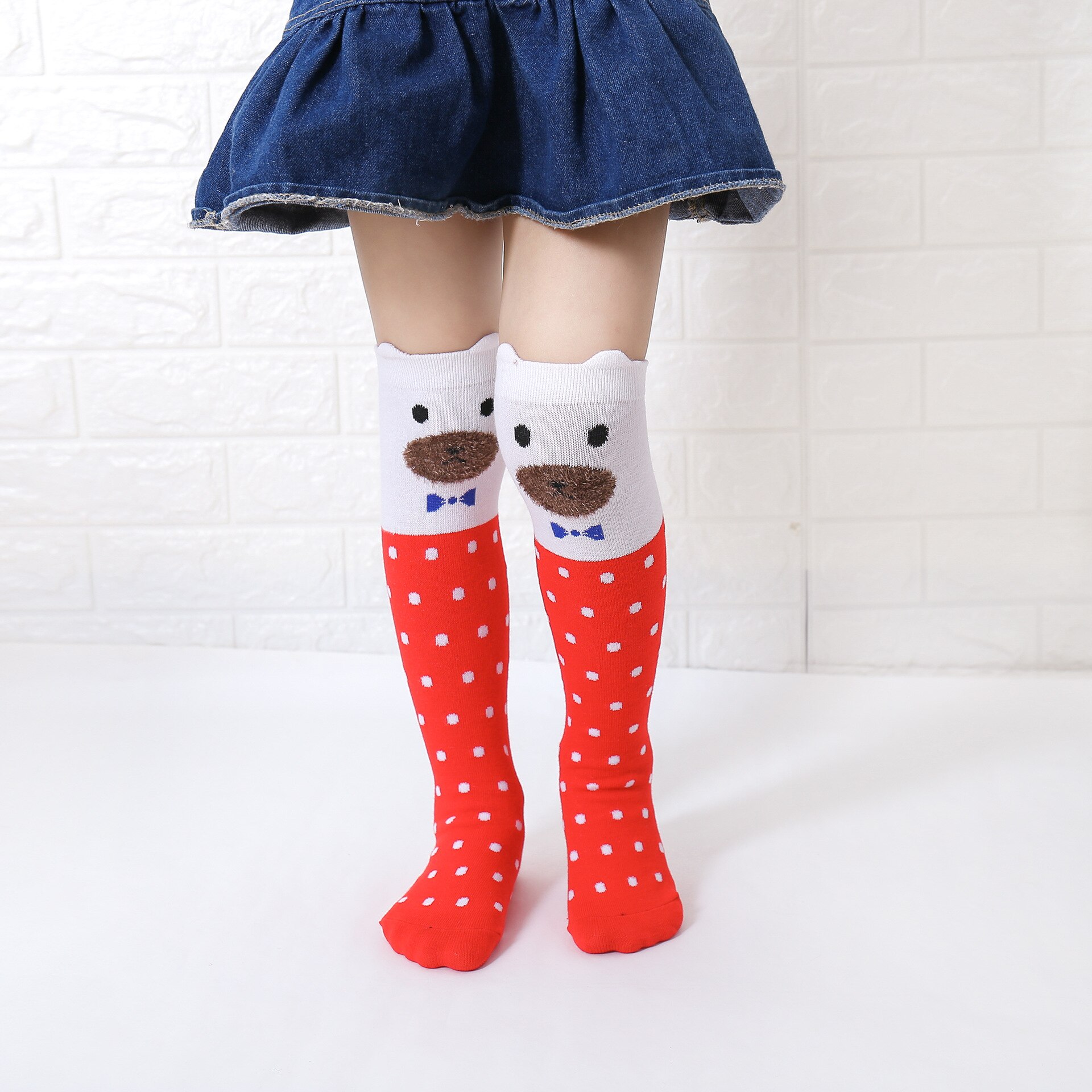 Mallas largas con dibujos de animales para bebé, medias con orejas 3D, calentador, 3-12T