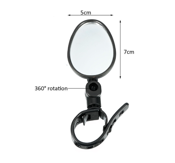 Universal- Fahrrad Motorrad Rückspiegel 360 Drehung Einstellbar Runde Ellipse Rückansicht Spiegel Für Rennrad Zubehör