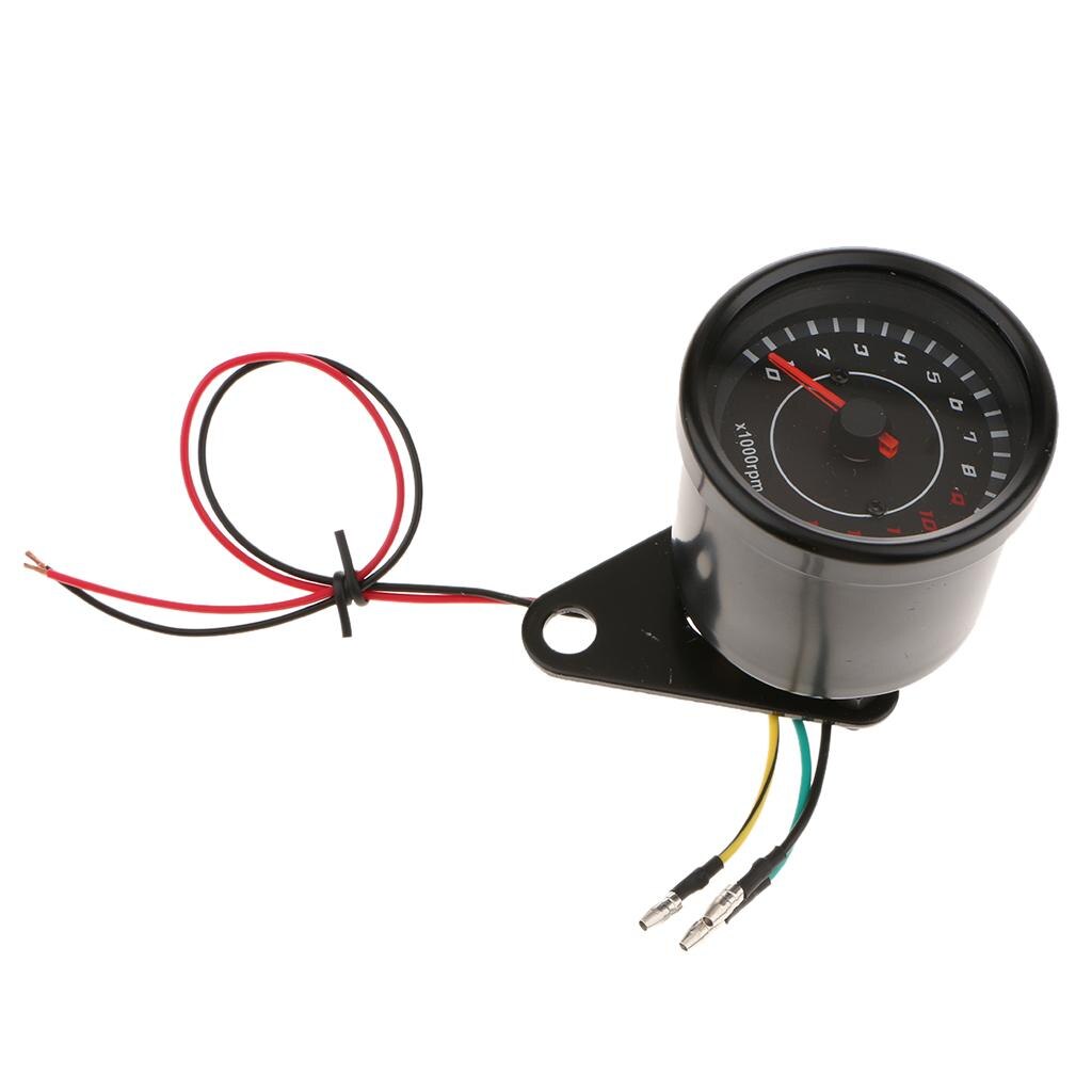 Motorcycle LED Backlight Tachometer Gauge Bracket For 0-13000rmp