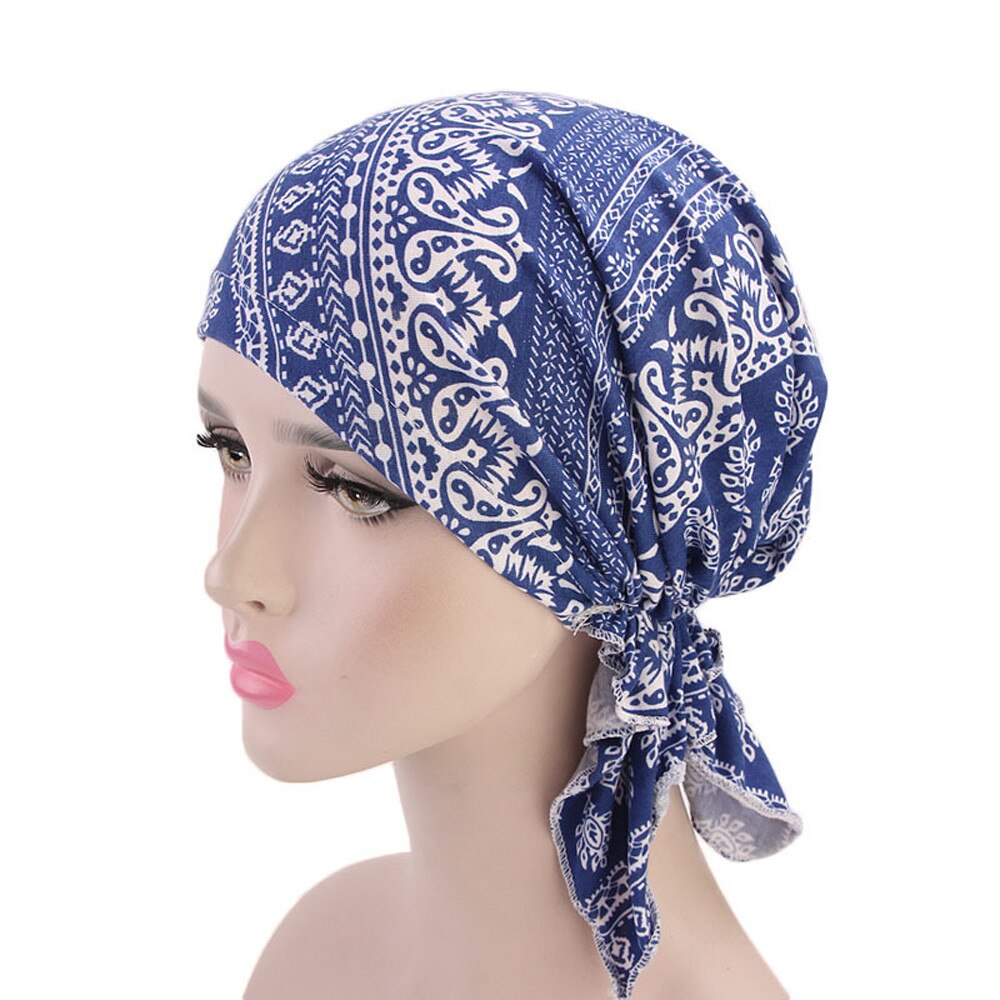 Moslim Vrouwen Hijaabs Vrouwen Ruche Kanker Chemo Hoed Beanie Sjaal Tulband Head Wrap Cap D90417: D