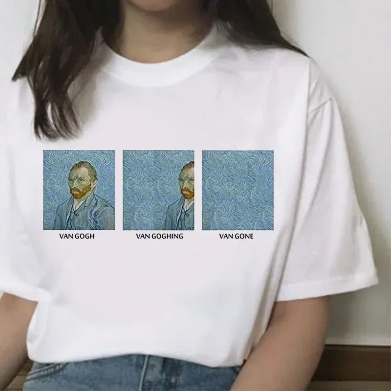 Zonnebloem Bedrukte T-Shirt Van Gogh Art T-Shirts Mode Vrouwen Tops Tee Harajuku T-Shirts Dames T-Shirt Kleding Camiseta Feminina