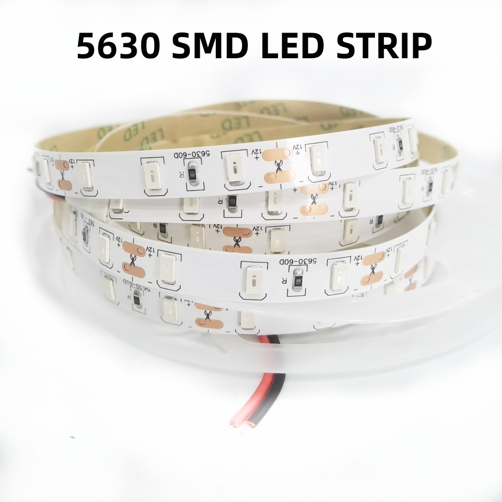 1m 2m 3m 4m 5m DC 12V Flexibele LED Strip licht 5630 SMD ip20 Niet-waterdichte 60/120/180/240/300LEDs Hoge Heldere 10mm LED Tape