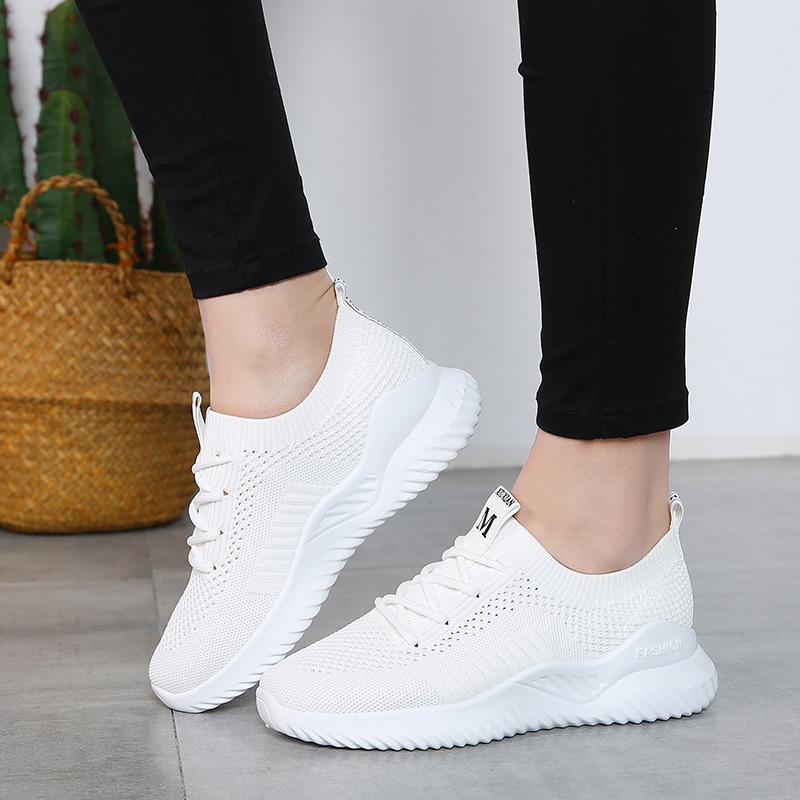 Joggesko kvinner tennissko chaussures femme jenter utendørssko kvinner zapatos de mujer sportssko dame myke joggesko billig