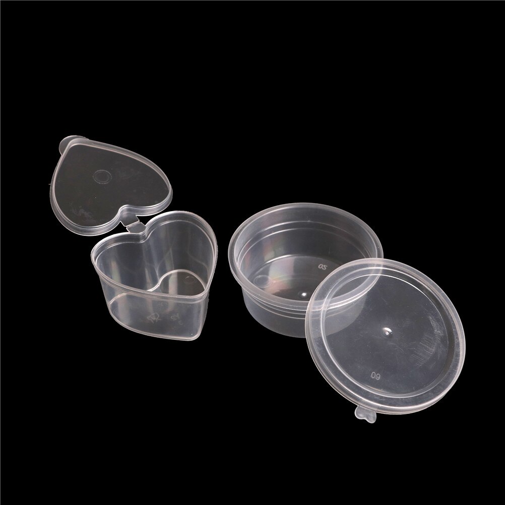 10pcs/lot 25ml /30ml Slime Storage Plastic Color Plasticine Clear Containers Glue Putty Foam Ball Storage Boxes