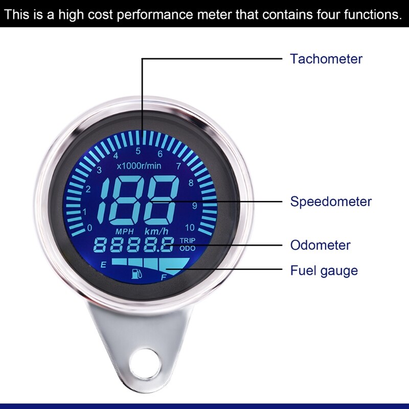 12V universal motorcycle digital speedometer LED backlight odometer instrument panel backlight instrument light accessories