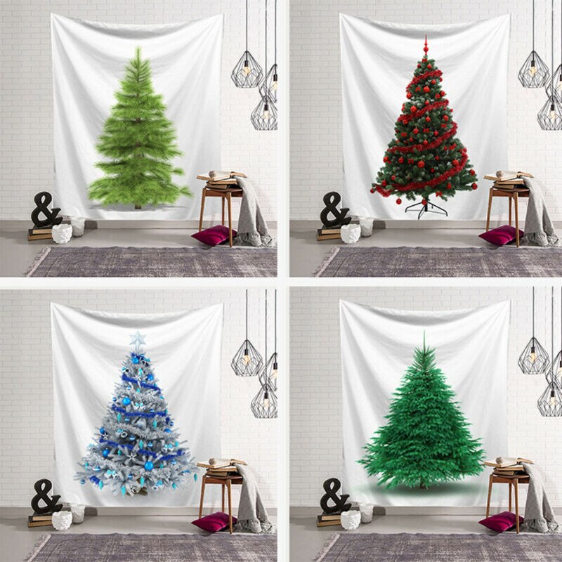 Tapisserie de noël maison tenture murale Polyester arbre de noël motif couverture salon accessoires décoratifs