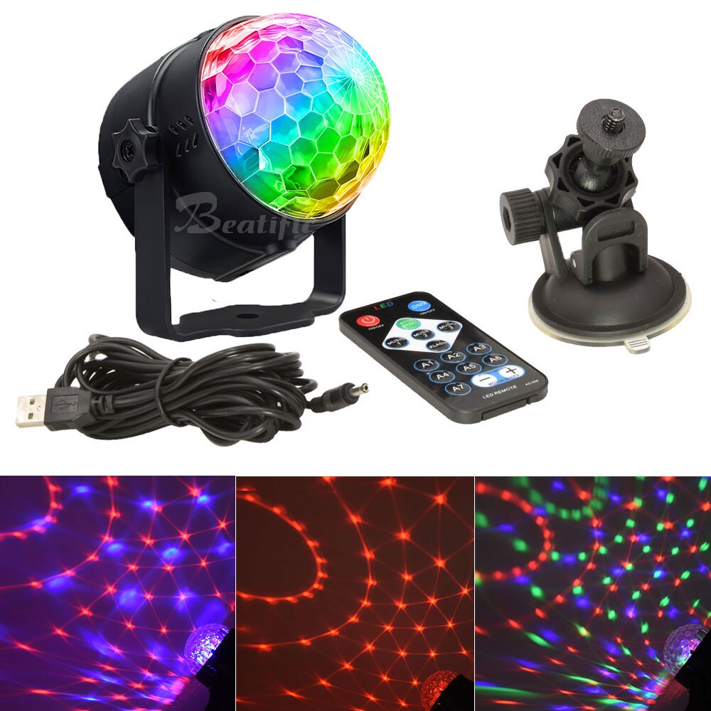 RGB LED Magic ball disco Verlichting voor Thuis Muziek Center Auto USB Decoratie Podium Verlichting Effect Stroboscopen Geluid Party Licht