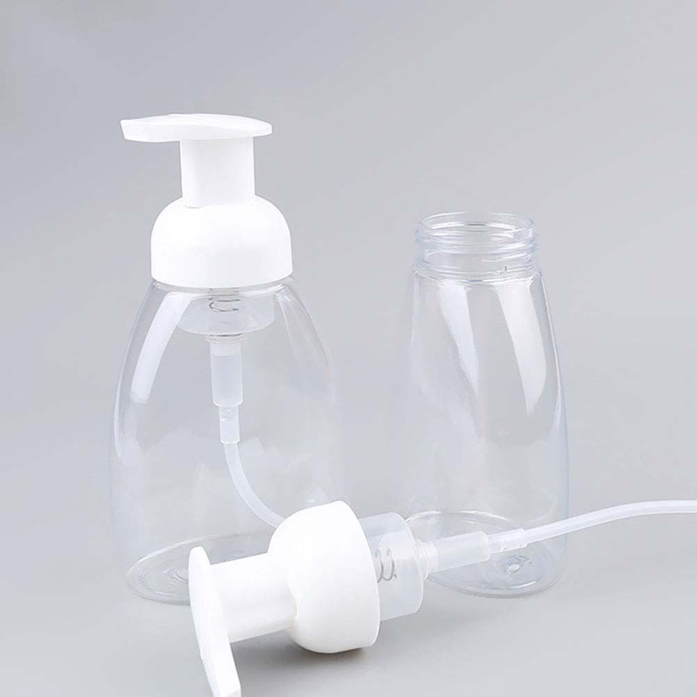 2PCS 300ml Plastic Bathroom Hotel Liquid Soap Foam Dispenser Clear Foam Make Up Shampoo Lotion Containers Bottle