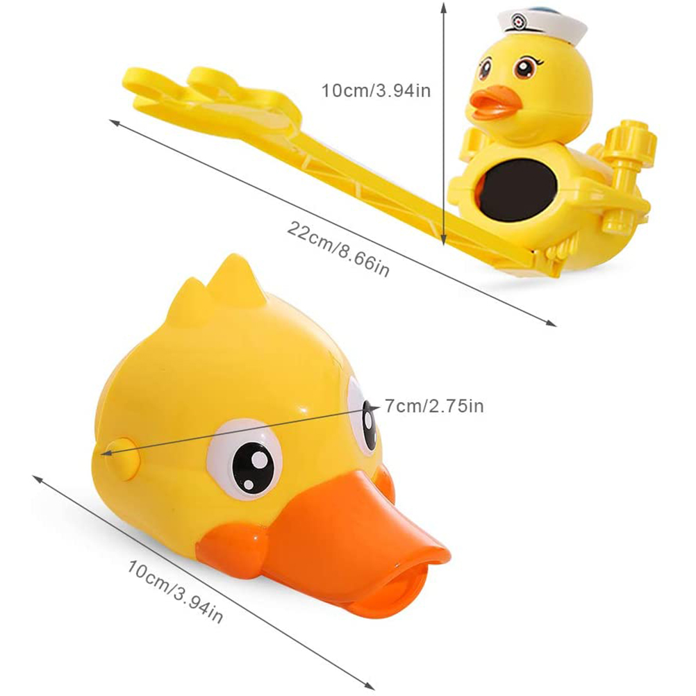 2PCS Kids Faucet Extender Animal Extenders Silicone Tap Extenders Antispattering Children Hand Washing Sink Handle Extender