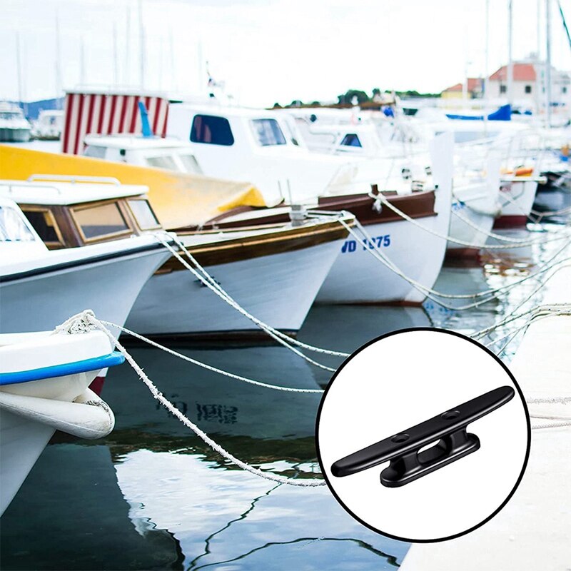 -4 Inch Black Boat Cleat Kayak Cleats Boat Dock Cleats Boat Kayak Canoe Cleat Black Strong Nylon Cleats