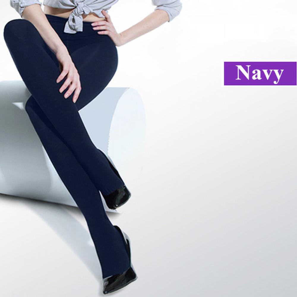 Otoño Invierno Sexy negro clásico 120D Leggings mujeres alta elasticidad opaco pantimedias con zona sin costuras medias gruesas para mujer: XXXL / Verde