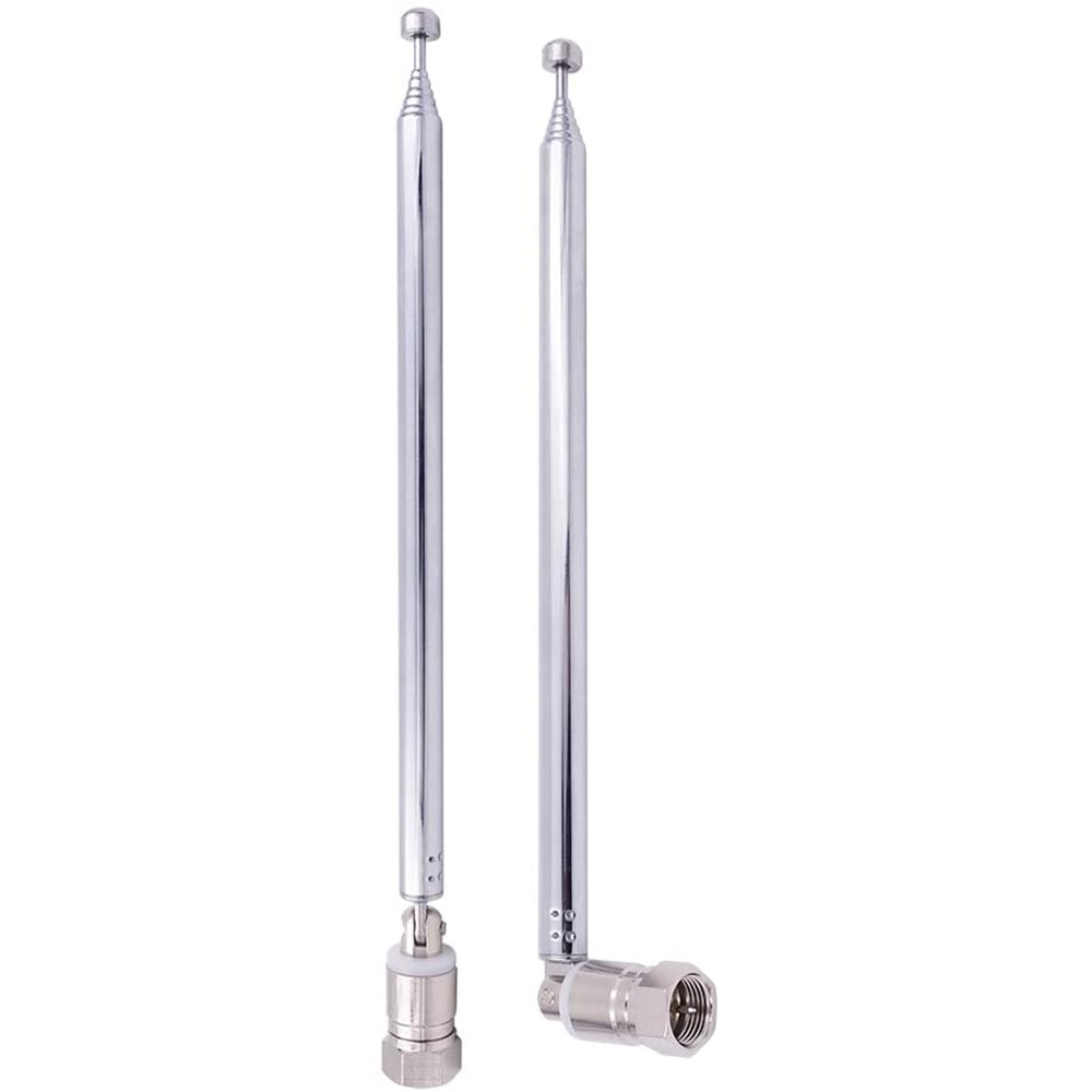 FM Antenna Telescopic 75Ohm Screw F Type Male Plug Jack Connector Adapter FM Radio Antenna for AV Stereo Receiver Home Amplifier