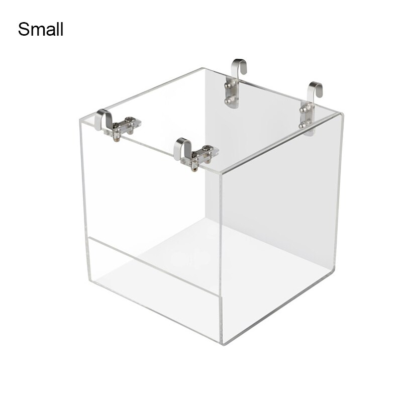 Papegaaien vogelbad transparante parkieten valkparkieten ruime acryl huis douche huisdierbenodigdheden kooi draagbaar met ophanghaken: S